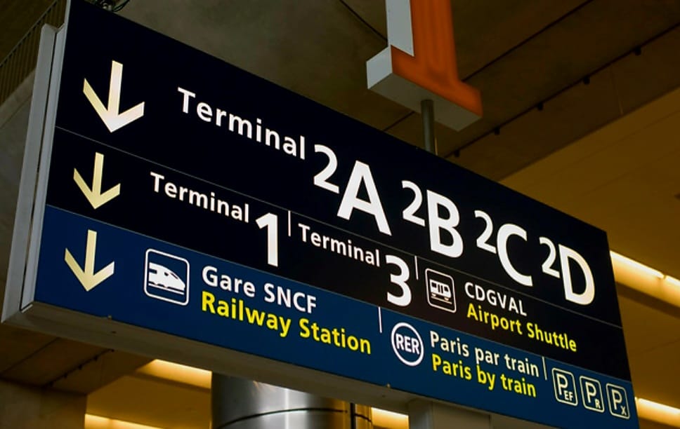 Professional chauffeur at CDG Airport arrivals